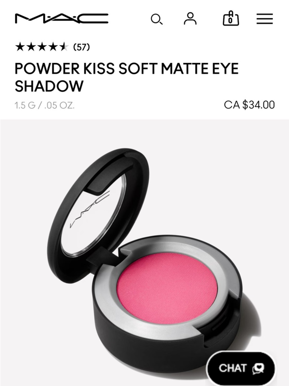 MAC Cosmetics Powder Kiss Soft Matte Eye Shadow — Fall in Love